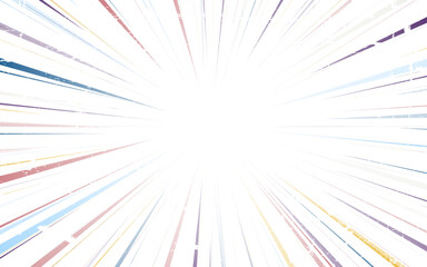 Obraz premium Sunbeam on white background. illustration of pastel colored radiation