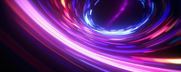 Naklejka premium abstract futuristic background with pink blue glowing neon moving high speed wave lines and bokeh lights. Data transfer concept Fantastic wallpaper