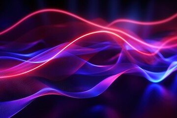 abstract futuristic background with pink blue glowing neon moving high speed wave lines and bokeh lights. Data transfer concept Fantastic wallpaper