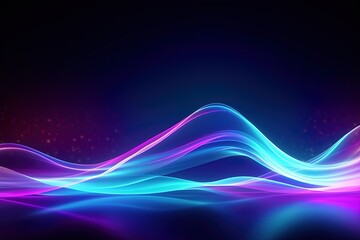 abstract futuristic background with pink blue glowing neon moving high speed wave lines and bokeh lights. Data transfer concept Fantastic wallpaper