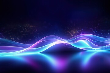 abstract futuristic background with pink blue glowing neon moving high speed wave lines and bokeh lights. Data transfer concept Fantastic wallpaper