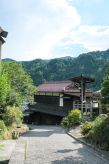 中山道の有名な宿場町である妻籠宿