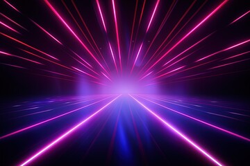 Fototapeta premium abstract futuristic background with pink blue glowing neon moving high speed wave lines and bokeh lights. Data transfer concept Fantastic wallpaper