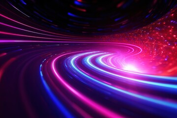 abstract futuristic background with pink blue glowing neon moving high speed wave lines and bokeh lights. Data transfer concept Fantastic wallpaper