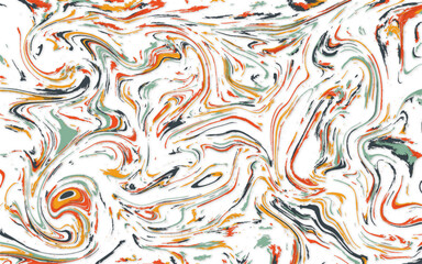 Seamless abstract marble pattern.  blue, orange, pink and white decoration graphic background.