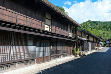 中山道の有名な宿場町である妻籠宿