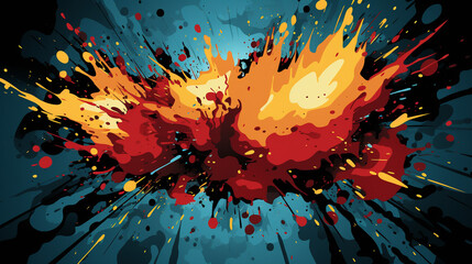 Pop Art Explosion: Playful Vibrant Pattern with Comic Book Flair