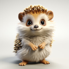 3d cartoon cute hedgehog