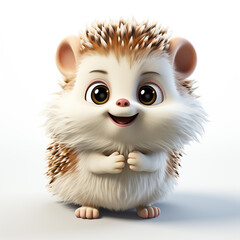 3d cartoon cute hedgehog