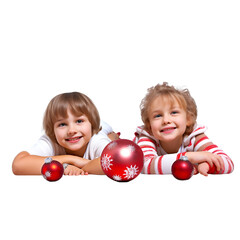 Fototapeta na wymiar happy and enjoy children with Christmas presents