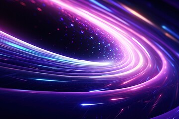 abstract futuristic background with pink blue glowing neon moving high speed wave lines and bokeh lights. Data transfer concept Fantastic wallpaper