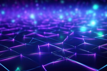 Obraz premium abstract futuristic background with pink blue glowing neon moving high speed wave lines and bokeh lights. Data transfer concept Fantastic wallpaper
