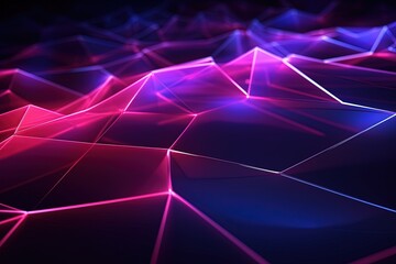 Obraz premium abstract futuristic background with pink blue glowing neon moving high speed wave lines and bokeh lights. Data transfer concept Fantastic wallpaper