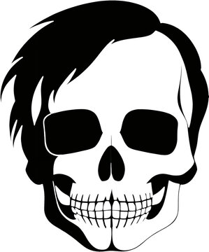 a skull with various patterns Looks strange in many ways. AI- Generative