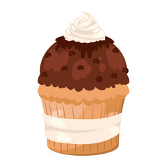 Cupcake sweet dessert icon design