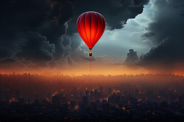 hot air balloon in the sky