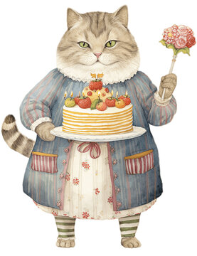 recommend clip art: Cute cat wearing clothes