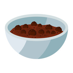 chocolate cereal bowl icon design