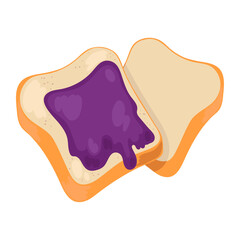 bread with jam icon design