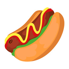 hot dog fast food icon