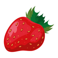 strawberry fruit food icon isolated