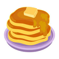 pancakes with butter icon design