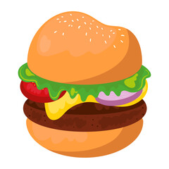 burger fast food icon design