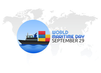 vector graphic of world maritime day good for world maritime day celebration. flat design. flyer design.flat illustration.