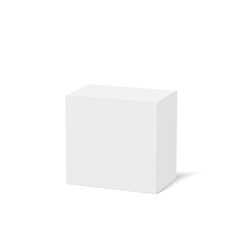 Box for your design and logo. 3d Cardboard box. Mock Up. Vector