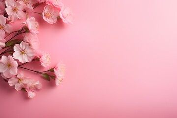 Fototapeta na wymiar pink cherry blossom frame