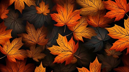 autumn leaves pattern background. 8k resolution