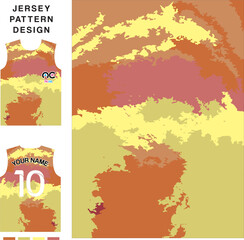 Abstract painting concept vector jersey pattern template for printing or sublimation sports uniforms football volleyball basketball e-sports cycling and fishing Free Vector.