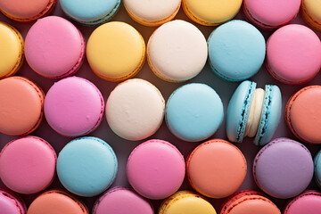 Colored macaroons as a background