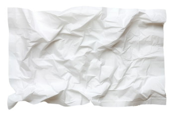 On a white background, a crumpled piece of graph paper is seen, generative AI
