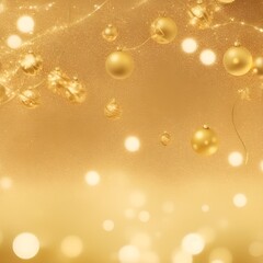 Fototapeta na wymiar golden Christmas background with snowflakes