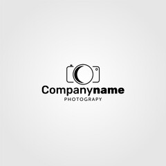camera logo template design company 