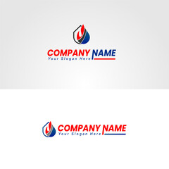 logo template design company flame and shield incorporate