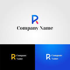 logo template design company blue and red color 