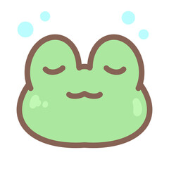 ケロケロカエル寝る⭐︎PNG