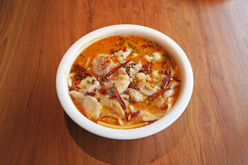 Sichuan Boiled Fish (or Shui zhu yu) is a very popular dish in China's Sichuan specialty restaurants.