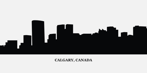Naklejka premium Calgary Canada City Skyline silhouette