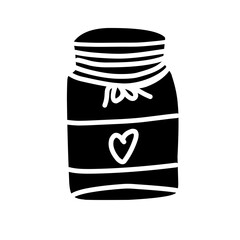 jar bottle silhouette icon