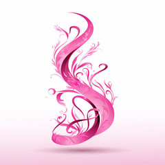 Pink ribbon for inspiration empowerment and change