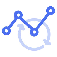 illustration of a icon  graph sync 