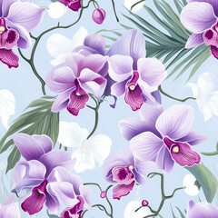 Minimalist orchid pattern for a clean look