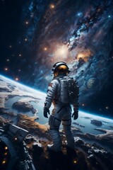 Fototapeta premium astronaut in space