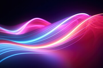 abstract futuristic background with pink blue glowing neon moving high speed wave lines and bokeh lights. Data transfer concept Fantastic wallpaper