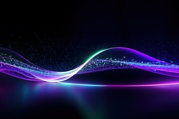 abstract futuristic background with pink blue glowing neon moving high speed wave lines and bokeh lights. Data transfer concept Fantastic wallpaper