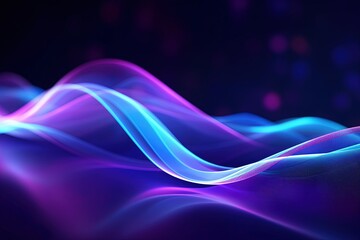 abstract futuristic background with pink blue glowing neon moving high speed wave lines and bokeh lights. Data transfer concept Fantastic wallpaper