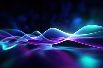 abstract futuristic background with pink blue glowing neon moving high speed wave lines and bokeh lights. Data transfer concept Fantastic wallpaper